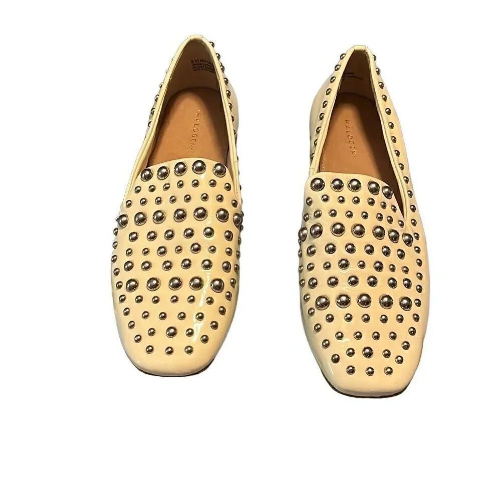 Halogen patent loafers, embellished, size 8